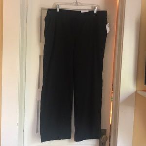 Old Navy black linen elastic waist pants. XL. NWT